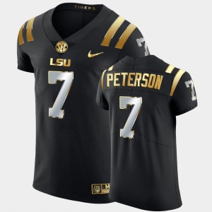 #7 Patrick Peterson LSU Black Men's Jersey Elite Golden Edition 690591-785