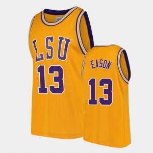#13 Tari Eason Tiger Nation Gold Mens Jersey 2021 transfer College Basketball 131723-549