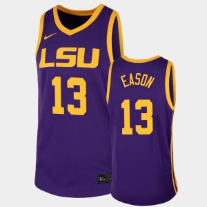 #13 Tari Eason LSU Tigers Purple Men Jersey 2021 transfer College Basketball 871238-547