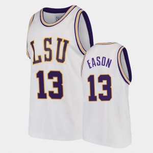 #13 Tari Eason Geaux Tigers White Men Jersey 2021 transfer College Basketball 885742-783