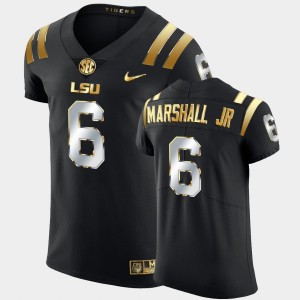 #6 Terrace Marshall Jr. LSU Tigers Black Mens Jersey Elite Golden Edition 107469-533