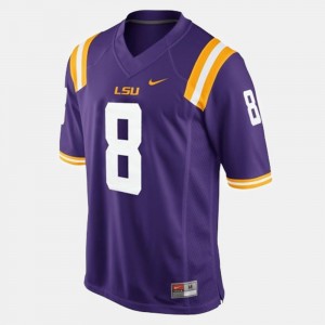 #8 Zach Mettenberger Tigers Purple Mens Jersey College Football 835242-646