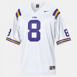 #8 Zach Mettenberger LSU Tigers White Mens Jersey College Football 987426-434