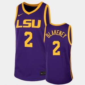 #2 Antonio Blakeney Geaux Tigers Purple Mens Jersey College Basketball 691607-105