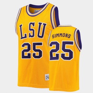 #25 Ben Simmons Tiger Nation Gold Men's Jersey Commemorative Classic Commemorative Basketball 951924-821