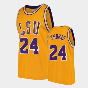 #24 Cameron Thomas LSU Gold Mens Jersey 2021 NBA Draft Prospect College Basketball 873977-713