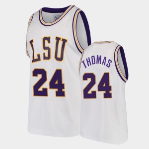 #24 Cameron Thomas LSU White Men's Jersey 2021 NBA Top Draft College Basketball 198709-624