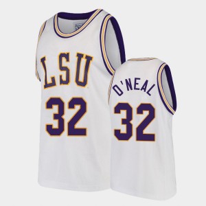 #32 Shareef O'Neal Tiger Nation White Men Jersey 2020-21 Replica College Basketball 697951-441
