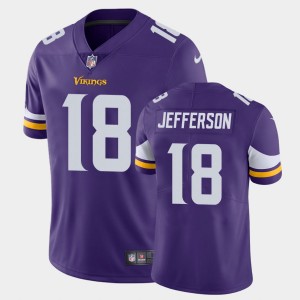 #18 Justin Jefferson LSU Purple Mens Jersey Vapor Limited 2020 NFL Draft 787482-397