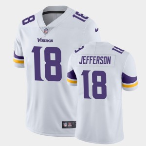 #18 Justin Jefferson Geaux Tigers White Men Jersey Vapor Limited 2020 NFL Draft 264903-192