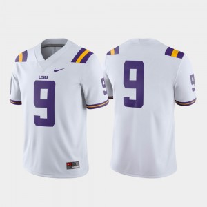 #9 LSU Tigers White Mens Jersey College Football Game 222314-202
