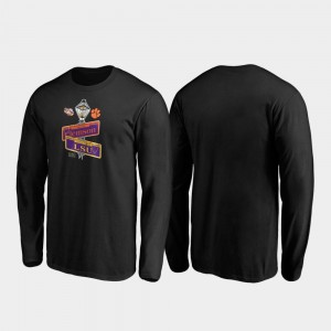 LSU Black Men T-Shirt vs. Clemson Tigers Touchdown Long Sleeve 2020 National Championship Matchup 339833-939