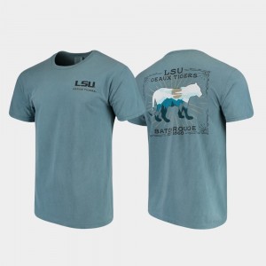 LSU Tigers Blue Men T-Shirt Comfort Colors State Scenery 363226-935