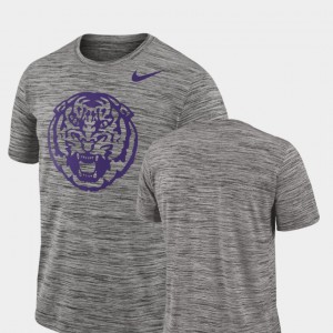 Louisiana State Tigers Charcoal Mens T-Shirt Performance 2018 Player Travel Legend 658080-277