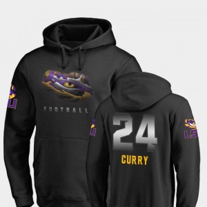 #24 Chris Curry Geaux Tigers Black Men's Hoodie Football Midnight Mascot 422093-801