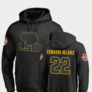 #22 Clyde Edwards-Helaire Fighting Tigers Black Men Hoodie Big & Tall Taylor College Football 817377-199