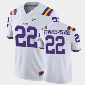 #22 Clyde Edwards-Helaire LSU White Mens Jersey Game College Football 877713-919