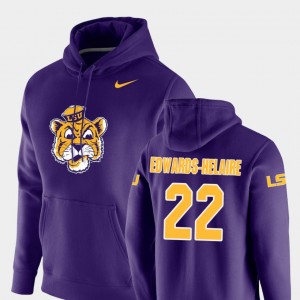 #22 Clyde Edwards-Helaire LSU Tigers Purple Mens Hoodie Pullover Vault Logo Club 792007-936