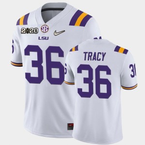 #36 Cole Tracy Tiger Nation White Men Jersey 2020 Football Game 799587-257