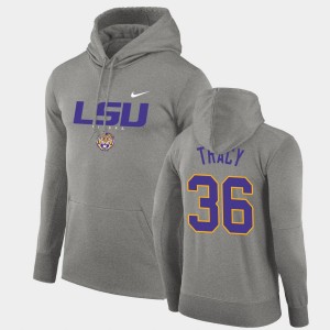 #36 Cole Tracy Fighting Tigers Gray Men's Hoodie Pullover Facility Performance 966324-397