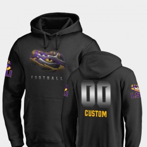 #00 Custom LSU Black Men Hoodie Football Midnight Mascot 421338-761
