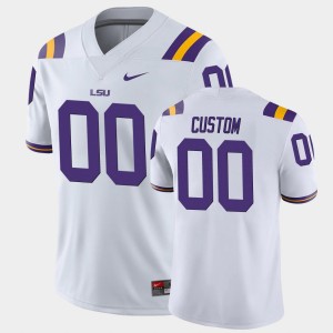 #00 Custom Tiger Nation White Men Jersey Game College Football 761869-850