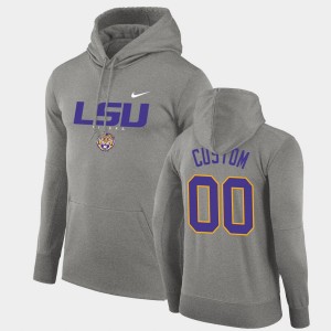 #00 Custom LSU Gray Mens Hoodie Pullover Facility Performance 353021-930