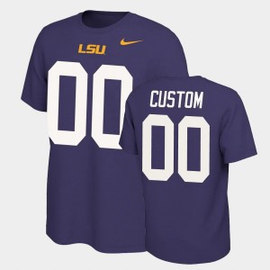 #00 Custom Tiger Nation Purple Men T-Shirt Name & Number Retro Name and Number 151201-835