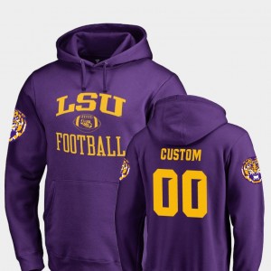 #00 Custom Fighting Tigers Purple Men's Hoodie College Football Neutral Zone 283354-669
