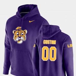 #00 Custom Geaux Tigers Purple Mens Hoodie Pullover Vault Logo Club 823928-305