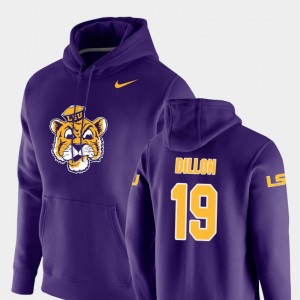 #19 Derrick Dillon Tigers Purple Men Hoodie Pullover Vault Logo Club 911571-551