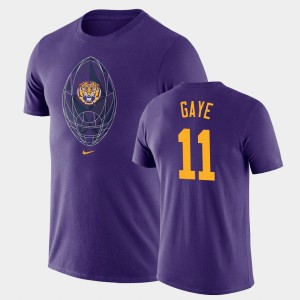 #11 Ali Gaye LSU Purple Men's T-Shirt Legend Football Icon 979898-136