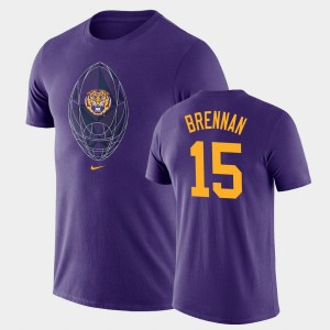#15 Myles Brennan Tigers Purple Men T-Shirt Legend Football Icon 384380-879
