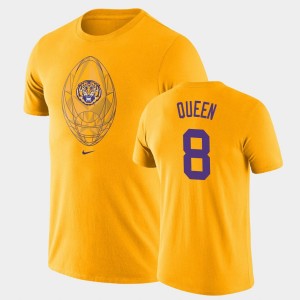 #8 Patrick Queen Tigers Gold Men T-Shirt Legend Football Icon 205775-436