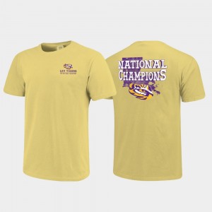 Tigers Gold Men T-Shirt Field of State Comfort Color 2019 National Champions 127789-890