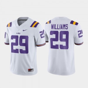 #29 Greedy Williams Geaux Tigers White Mens Jersey Football Game 459056-303