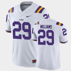 #29 Greedy Williams Louisiana State Tigers White Men Jersey Game College Football 679412-495