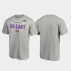 Fighting Tigers Heather Gray Men's T-Shirt Post College Football Playoff 2020 National Championship Bound 657561-750