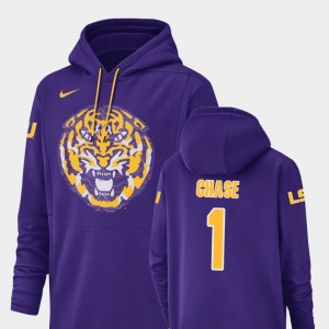 #1 Ja'Marr Chase LSU Tigers Purple Men Hoodie Football Performance Champ Drive 744189-254