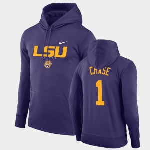 #1 Ja'Marr Chase LSU Purple Mens Hoodie Pullover Facility Performance 547861-810