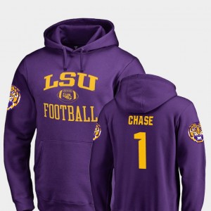#1 Ja'Marr Chase LSU Purple Mens Hoodie College Football Neutral Zone 848871-962