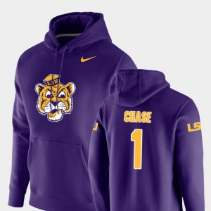 #1 Ja'Marr Chase LSU Purple Mens Hoodie Pullover Vault Logo Club 121898-870