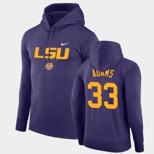 #33 Jamal Adams Tiger Nation Purple Men's Hoodie Pullover Facility Performance 684178-719