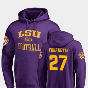 #27 Lanard Fournette Fighting Tigers Purple Mens Hoodie College Football Neutral Zone 811395-640