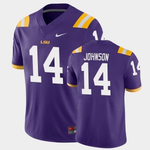 #14 Max Johnson Fighting Tigers Purple Men's Jersey College Football Game 513244-333