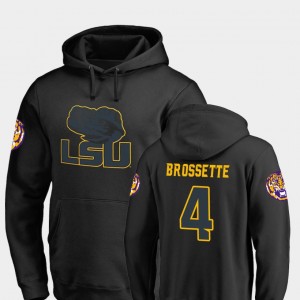 #4 Nick Brossette LSU Black Men Hoodie Big & Tall Taylor College Football 436935-345