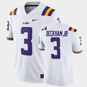 #3 Odell Beckham Jr. LSU Tigers White Men's Jersey College Football Game 911030-809