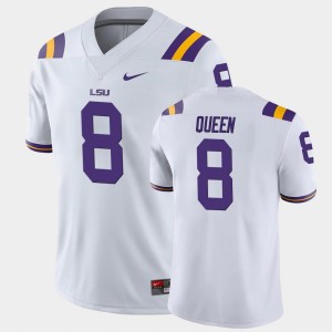 #8 Patrick Queen Tiger Nation White Men Jersey Game College Football 569953-535