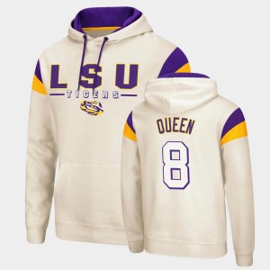 #8 Patrick Queen Tiger Nation Cream Mens Hoodie Pullover Fortress 758564-632