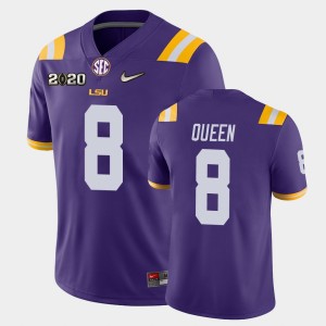 #8 Patrick Queen LSU Purple Men's Jersey 2020 Football Game 716783-264